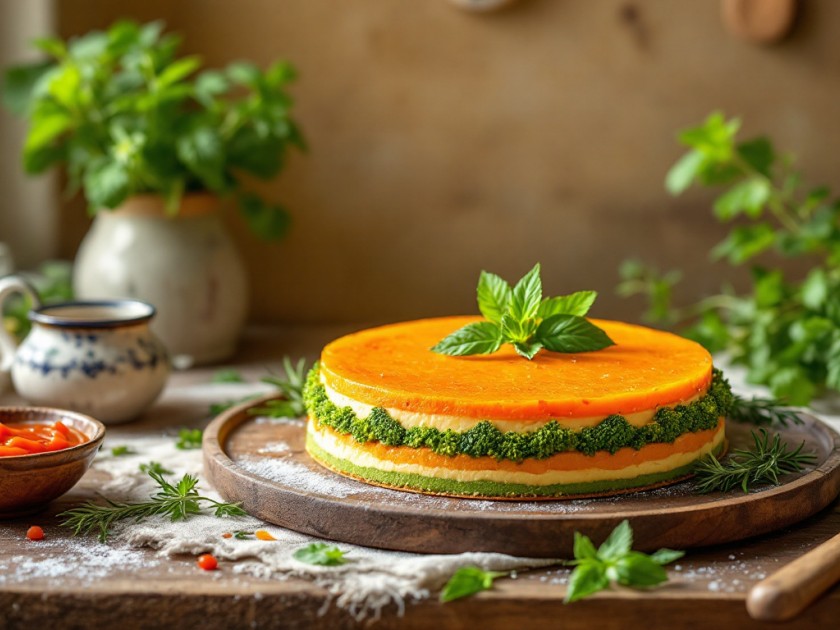 Flan de Légumes Coloré au Vermouth