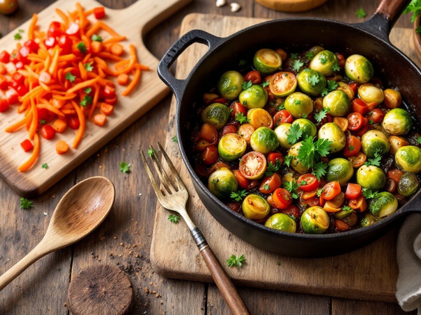 Choux de Bruxelles Sauté à la Tomate Savoureuse