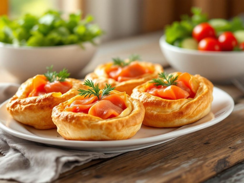 Feuilletés au Saumon Fumé : Délicieuse Entrée Rapide