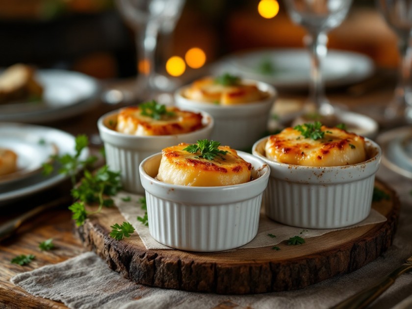 Coquilles Saint-Jacques Gratinées aux Champignons Savoureuses