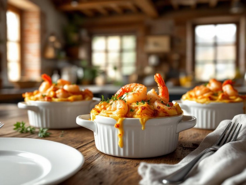 Gratin de Crevettes Roses Savoureux