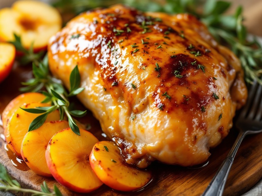 Cuisse de Dinde Caramélisée au Miel et Moutarde