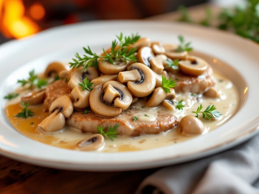 Escalope à la Crème et Champignons : Recette Savoureuse et Réconfortante