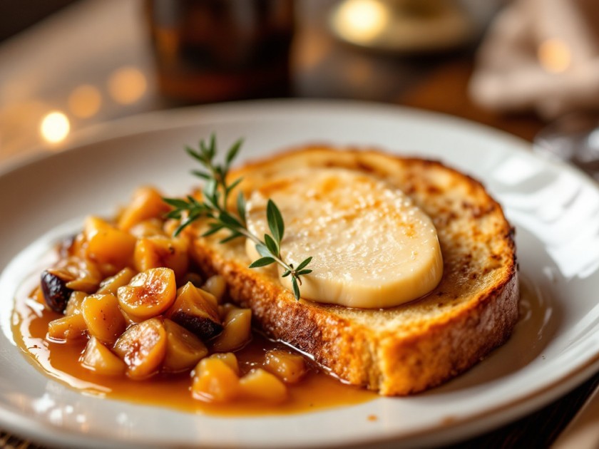 Foie Gras avec Confiture d'Oignons et de Figues