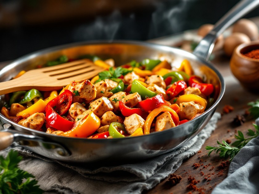 Poulet Sauté aux Poivrons et Paprika - Recette Savoureuse