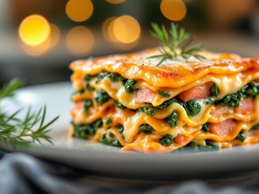 Lasagnes de Saumon et Épinards Savoureuses