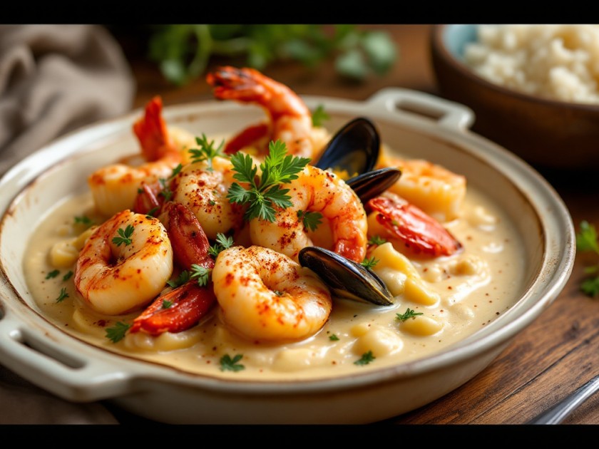 Gratin Savoureux aux Fruits de Mer
