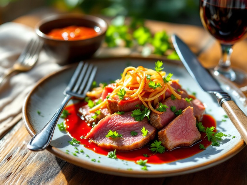 Langue de Bœuf à la Sauce Piquante : Recette Savoureuse