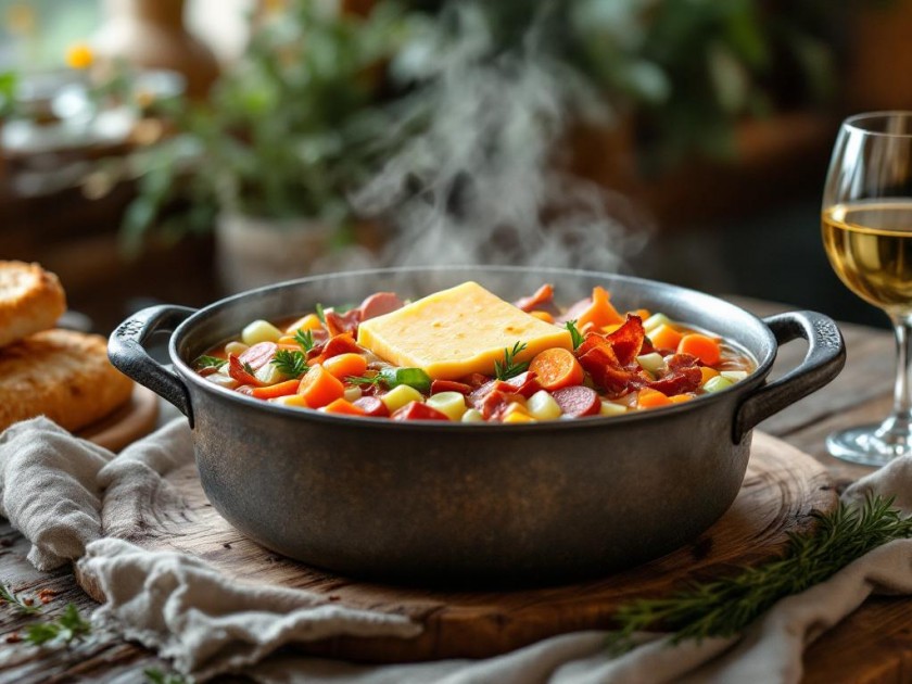 Soupe Savoyarde Réconfortante aux Saucisses et Lardons