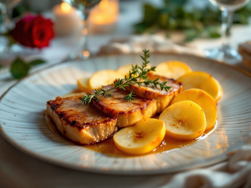 Foie Gras de Canard Poêlé aux Pommes : Une Entrée Gourmande