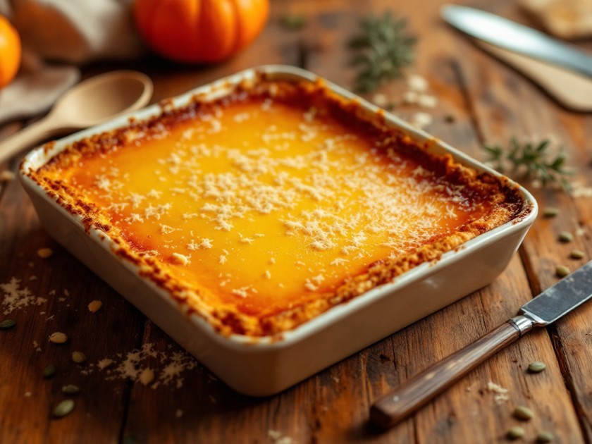 Flan de Potiron au Parmesan Crémeux