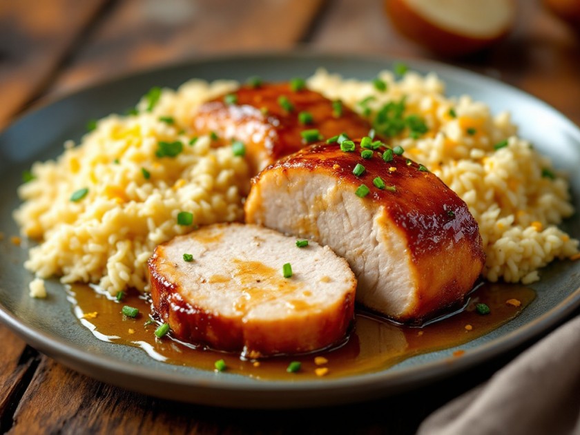 Filet Mignon Caramélisé au Miel et Ciboulette