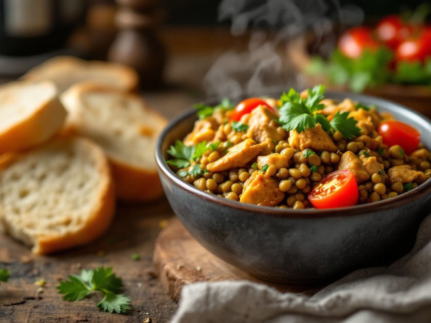 Recette de Lentilles au Poulet Savoureuses