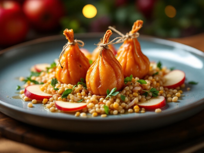 Aumonières de Confit de Canard aux Pommes Délicieuses