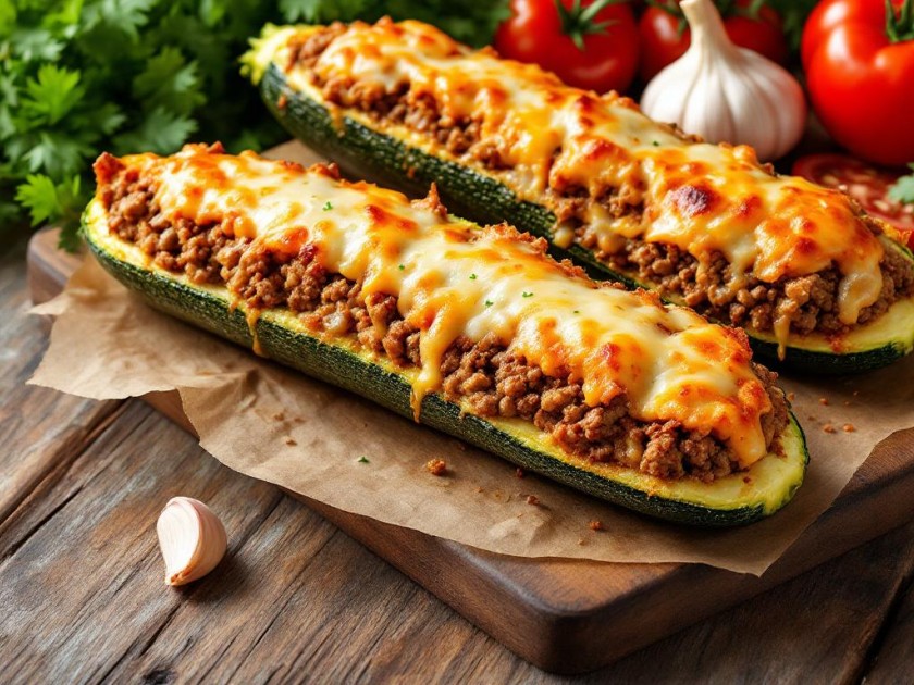 Courgettes Farcies Savoureuses à la Viande Hachée