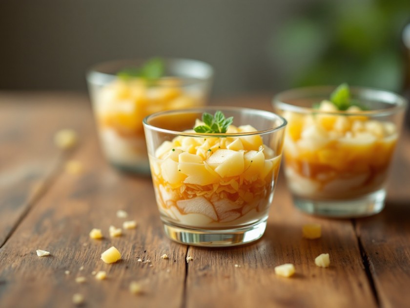 Verrines Apéritives au Canard, Pomme et Porto