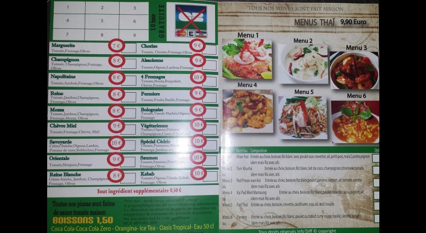 Restaurant Pizza Cedric Le Muy