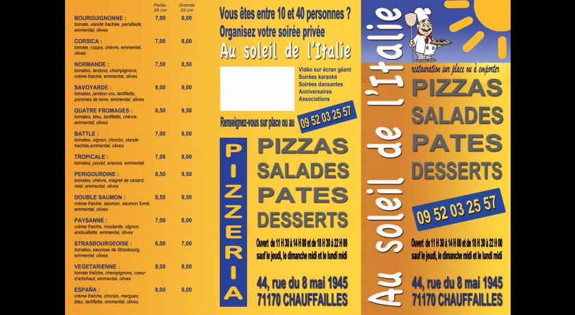 Au Soleil De L'italie Chauffailles