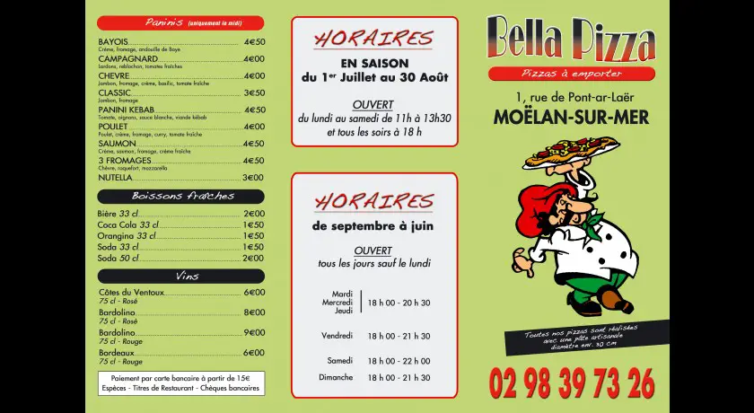 Restaurant Bella Pizza Moëlan-sur-mer