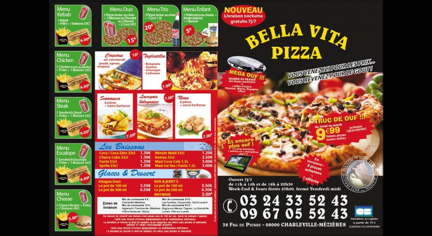 Restaurant Pizza Bella Vita Charleville-mézières