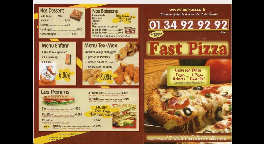 Restaurant Fast Pizza Les Mureaux