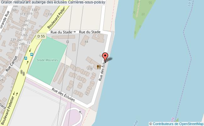 plan auberge des écluses Carrières-sous-poissy