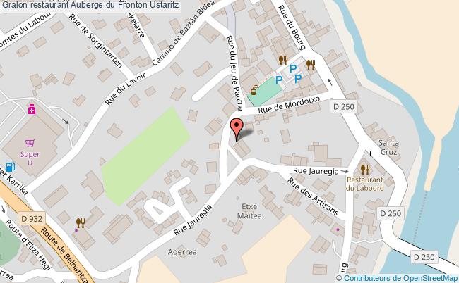 plan Auberge du Fronton Ustaritz