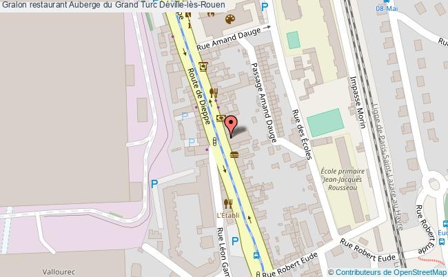 plan Auberge du Grand Turc Déville-lès-Rouen