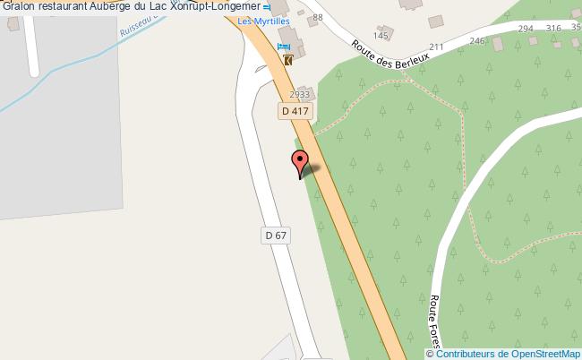 plan Auberge du Lac Xonrupt-Longemer