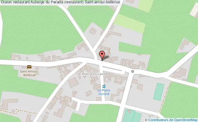 plan Auberge du Paradis (restaurant) Saint-amour-bellevue