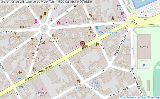 plan Auberge du Vieux Tour 14800 Canapville Deauville