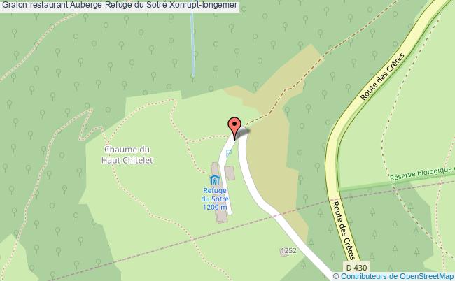 plan Auberge Refuge du Sotré Xonrupt-longemer