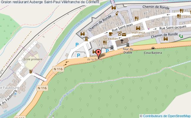 plan Auberge Saint-Paul Villefranche de Conflent