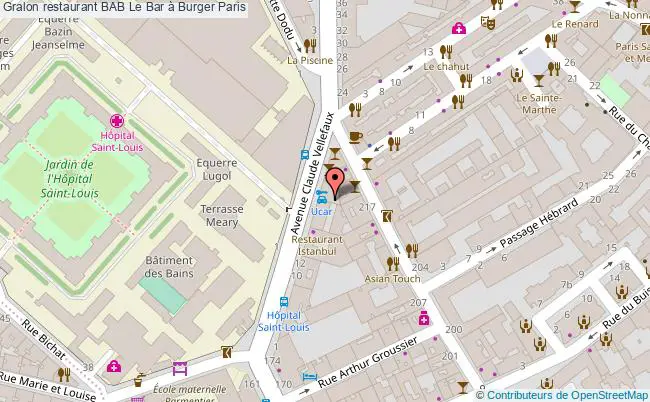 plan BAB Le Bar à Burger Paris
