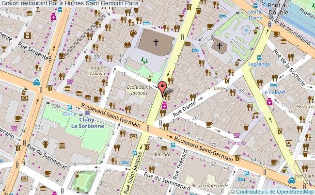 plan Bar à Huîtres Saint Germain Paris