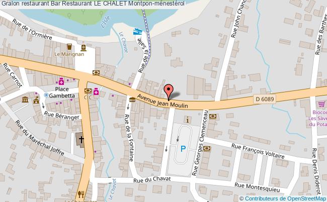 plan Bar Restaurant LE CHALET Montpon-ménestérol