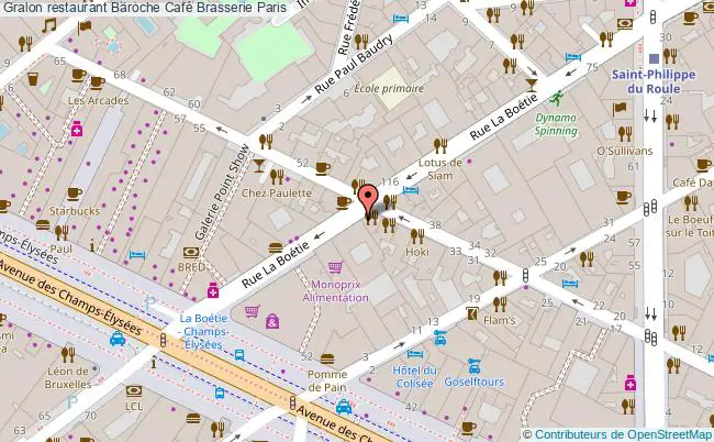plan Baroche Café Brasserie Paris