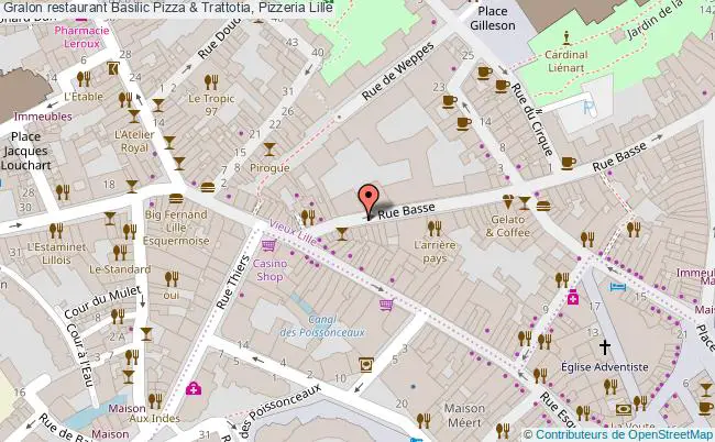 plan Basilic Pizza & Trattotia, Pizzeria Lille