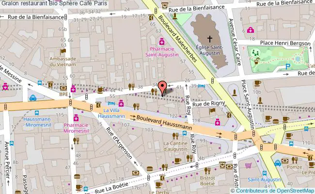 plan Bio Sphère Café Paris
