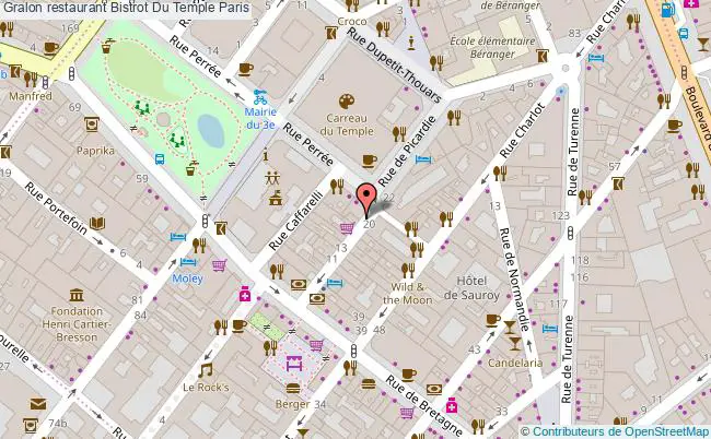 plan Bistrot Du Temple Paris