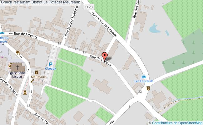 plan Bistrot Le Potager Meursault