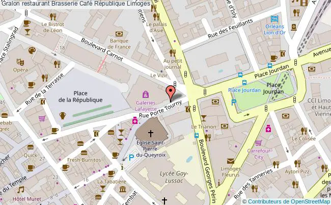 plan Brasserie Café République Limoges