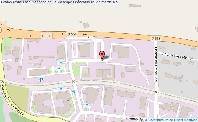 plan Brasserie de La Valampe Châteauneuf-les-martigues