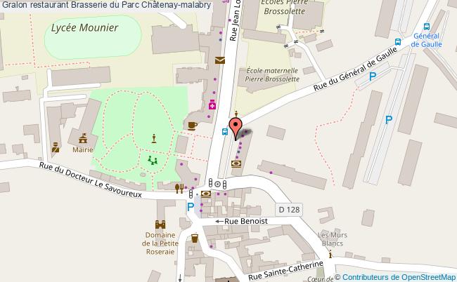 plan Brasserie du Parc Châtenay-malabry