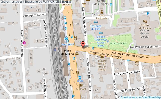 plan Brasserie du Park AIX-LES-BAINS