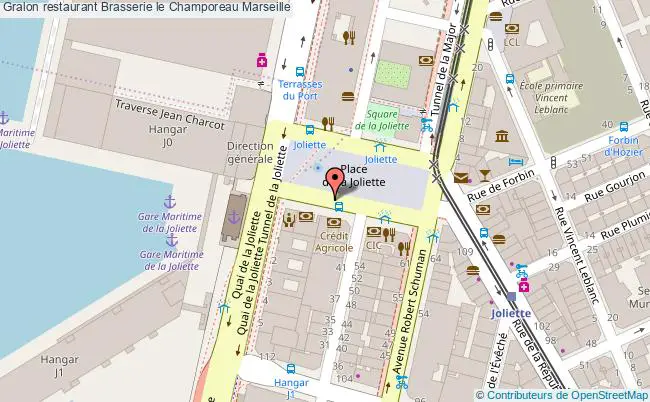 plan Brasserie le Champoreau Marseille