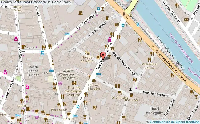 plan Brasserie le Nesle Paris
