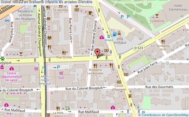 plan brasserie les arcades Grenoble