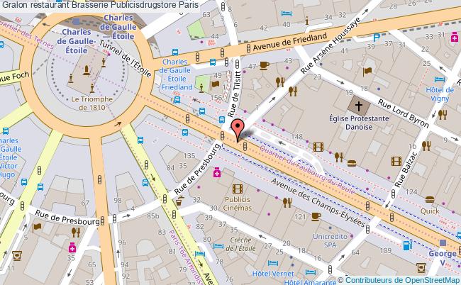 plan Brasserie Publicisdrugstore Paris