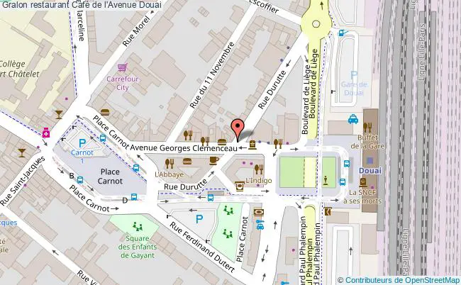 plan Café de l'Avenue Douai